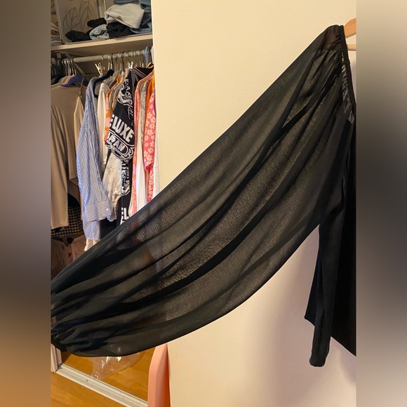 Zara Black Sweetheart Neckline Crop Top - Picture 5 of 5